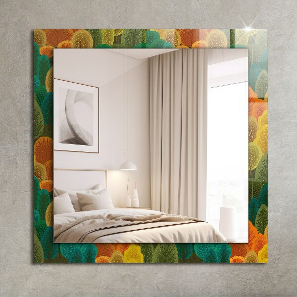 Dekorativno ogledalo Vrtnice v obliki lobanje