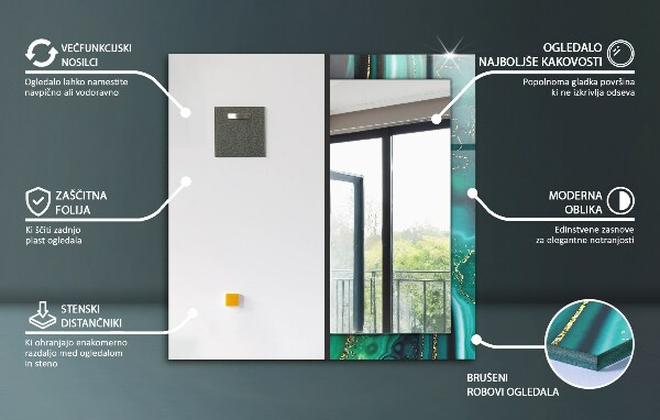 Tiskano ogledalo Zeleni listi