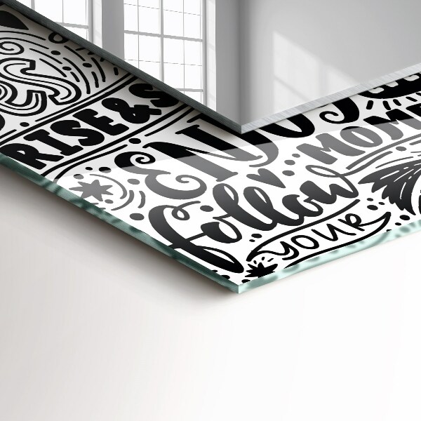 Ogledalo z okrasnim okvirjem Diagonalne črte na lesu