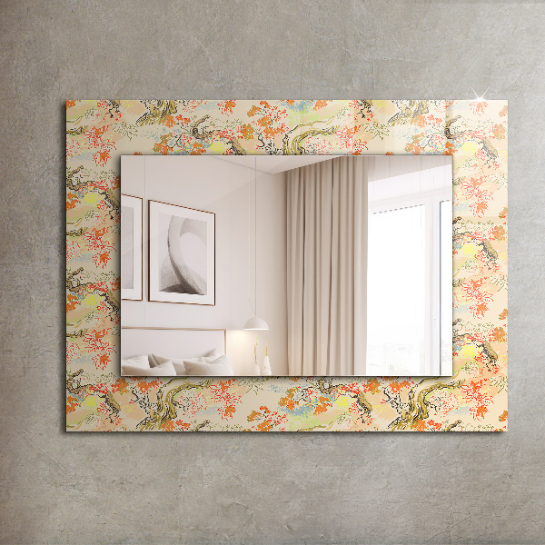 Okrasno ogledalo Črno-beli geometrijski vzorec