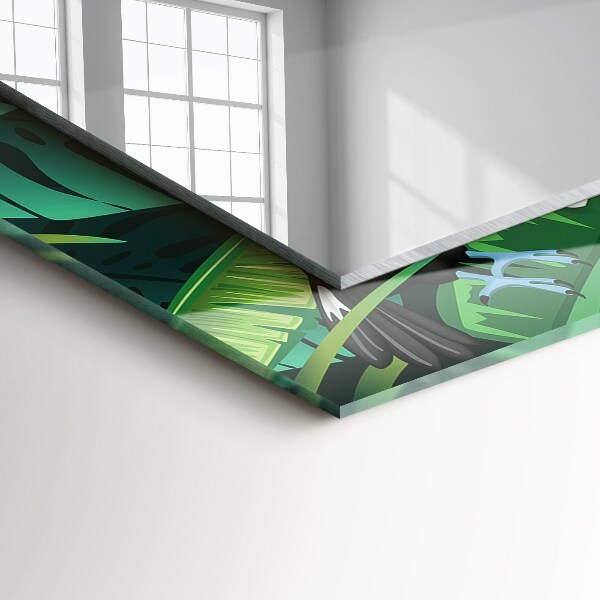 Ogledalo z okrasnim okvirjem Turkizni geometrijski vzorec