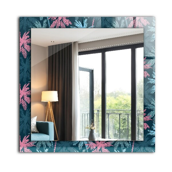 Okrasno ogledalo Teksturirana lesena plošča