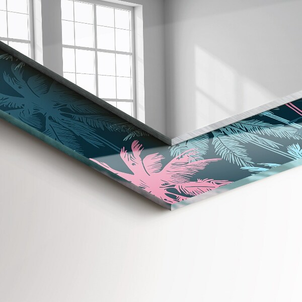 Okrasno ogledalo Teksturirana lesena plošča