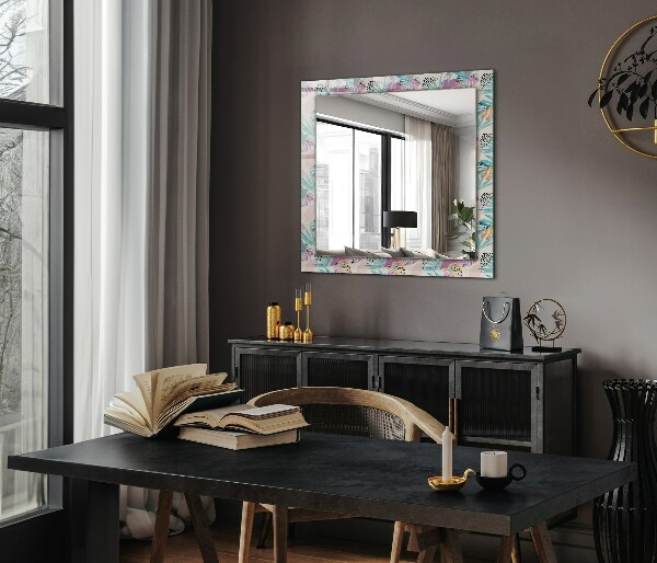 Ogledalo s potiskanim okvirjem Abstraktni barvni valovi