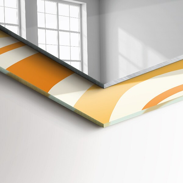 Okrasno ogledalo Črno-siv motiv