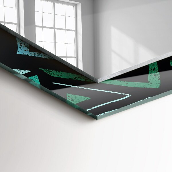 Dekorativno ogledalo Geometrijski motivi v turkizni barvi