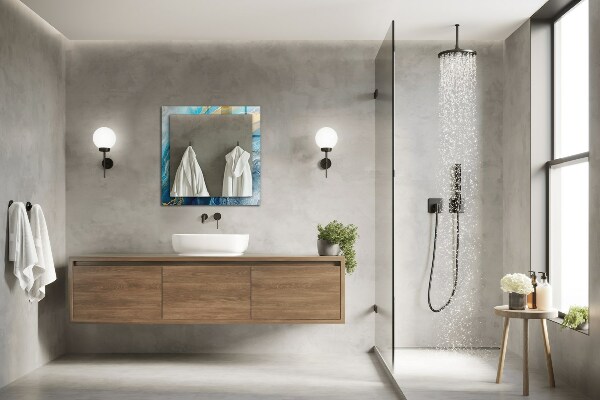 Dekorativno ogledalo Frotirji Astratta v marmorni barvi