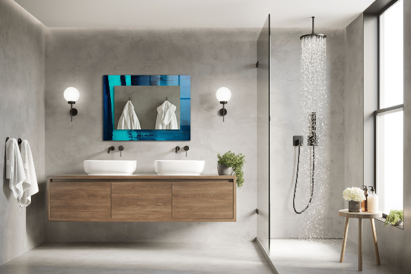 Tiskano ogledalo Astrata blue art