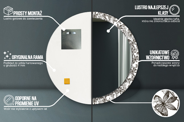 Dekorativno ogledalo Tropski listi