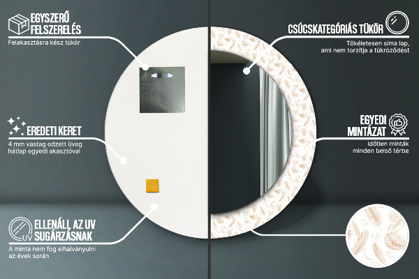 Dekorativno ogledalo Perje