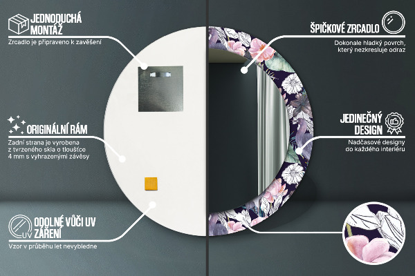 Okrasno ogledalo Caps Ptice