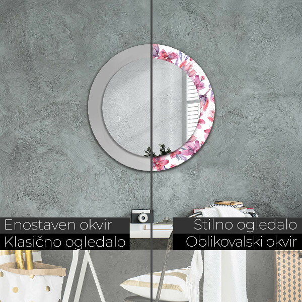 Okrasno ogledalo Akvarelni cvetovi