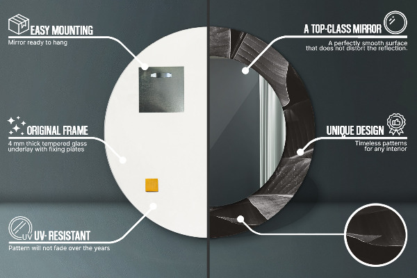 Ogledalo z okrasnim okvirjem Tropske palme