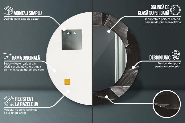 Ogledalo z okrasnim okvirjem Tropske palme