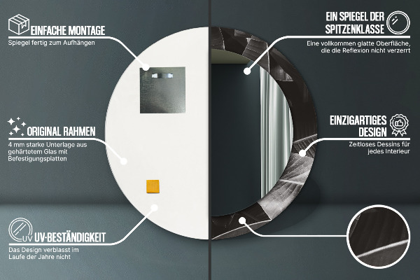 Ogledalo z okrasnim okvirjem Tropske palme