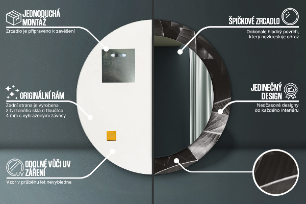 Ogledalo z okrasnim okvirjem Tropske palme