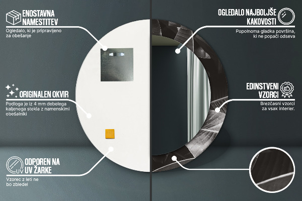 Ogledalo z okrasnim okvirjem Tropske palme