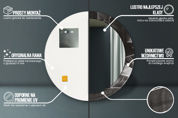 Ogledalo z okrasnim okvirjem Tropske palme
