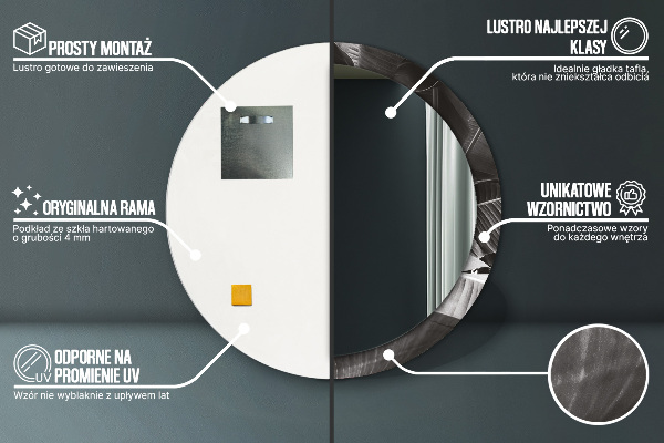 Ogledalo z okrasnim okvirjem Tropske palme