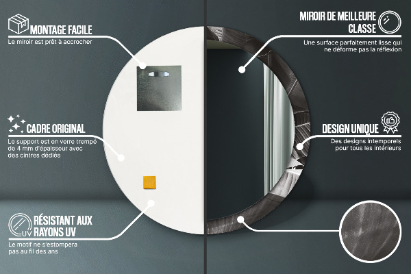 Ogledalo z okrasnim okvirjem Tropske palme