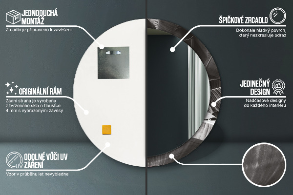 Ogledalo z okrasnim okvirjem Tropske palme