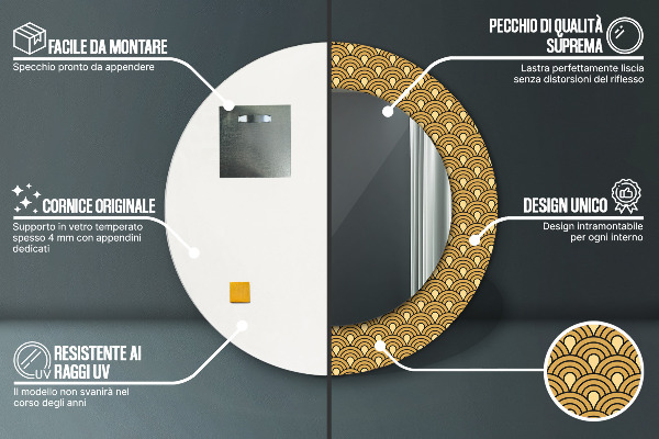 Tiskano ogledalo Deco Vintage