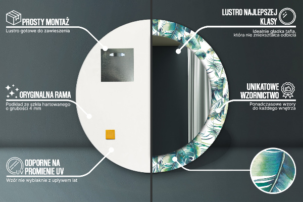 Ogledalo z okrasnim okvirjem Listi