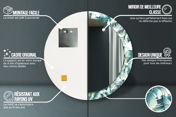 Ogledalo z okrasnim okvirjem Listi