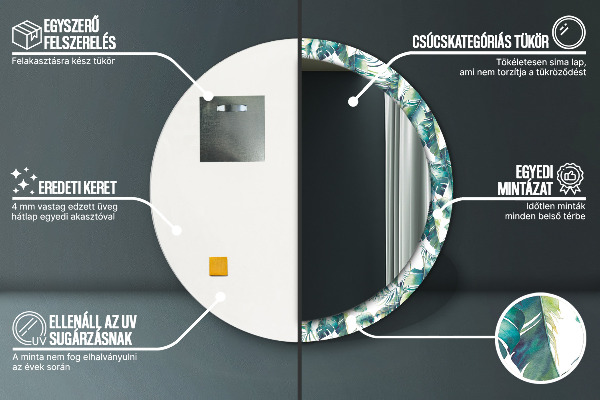 Ogledalo z okrasnim okvirjem Listi