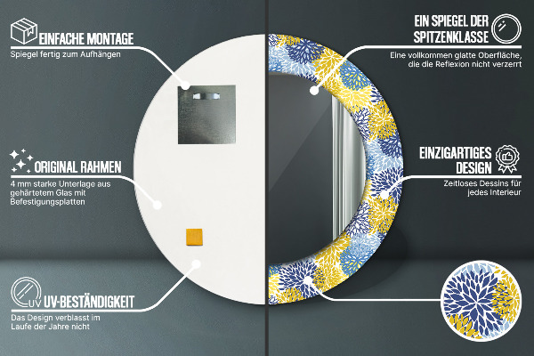 Okrasno ogledalo Modra cvetje