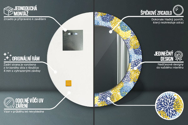 Okrasno ogledalo Modra cvetje