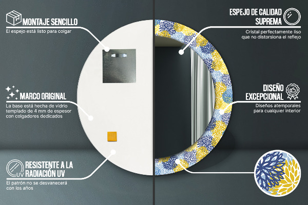 Okrasno ogledalo Modra cvetje