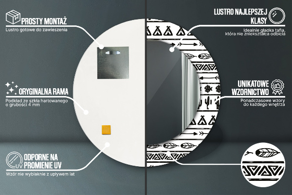 Okrasno ogledalo Boho minimalist