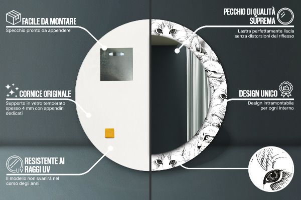 Okrasno ogledalo Hišne mačke