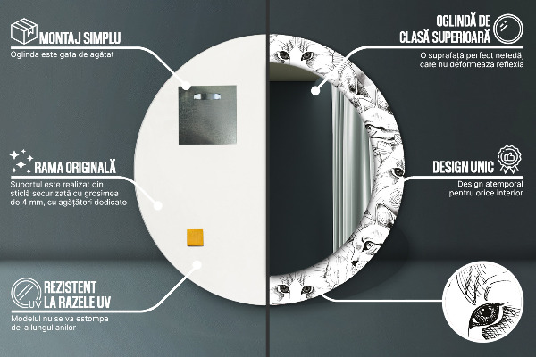 Okrasno ogledalo Hišne mačke