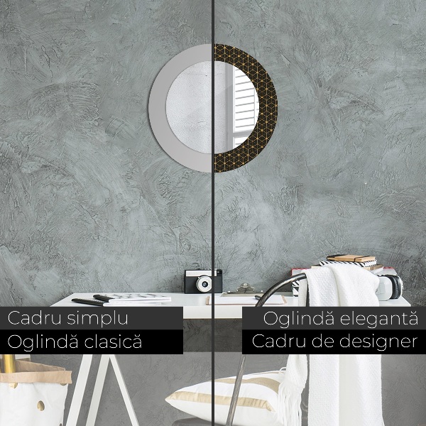 Ogledalo s potiskanim okvirjem Šesterokotna geometrija