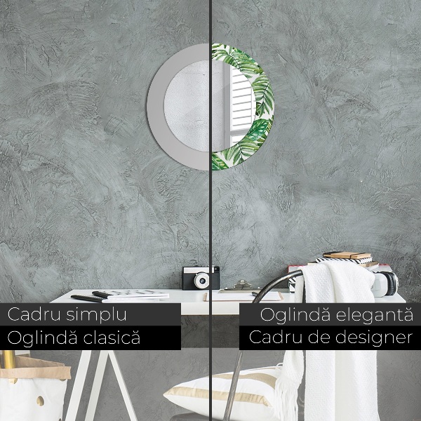 Ogledalo s potiskanim okvirjem Listi džungle