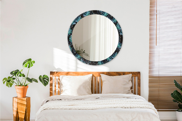 Ogledalo s potiskanim okvirjem Eksotični listi