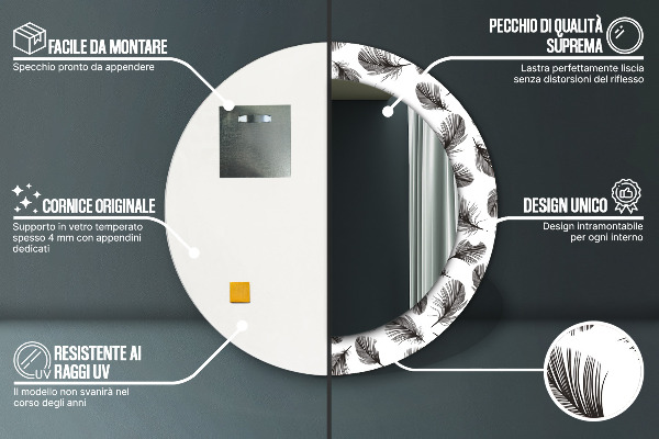 Okrasno ogledalo Perje