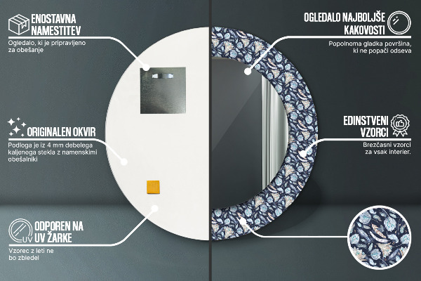 Okrasno ogledalo Boho vzorec