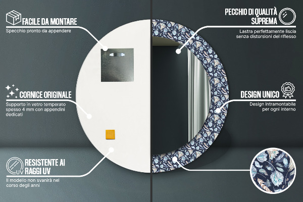 Okrasno ogledalo Boho vzorec