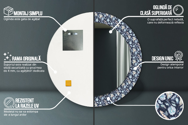 Okrasno ogledalo Boho vzorec