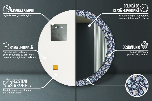 Okrasno ogledalo Boho vzorec