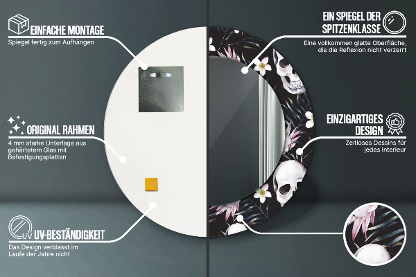 Okrasno ogledalo Cvetje lobanje