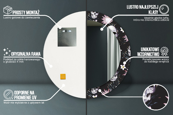 Okrasno ogledalo Cvetje lobanje