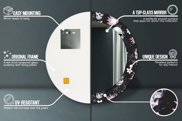 Okrasno ogledalo Cvetje lobanje