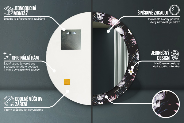 Okrasno ogledalo Cvetje lobanje