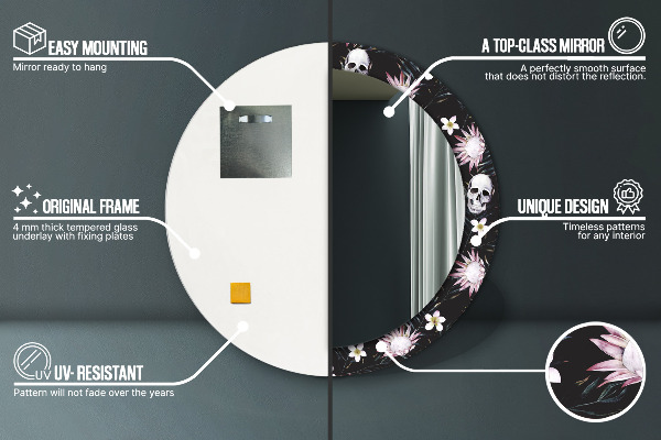 Okrasno ogledalo Cvetje lobanje