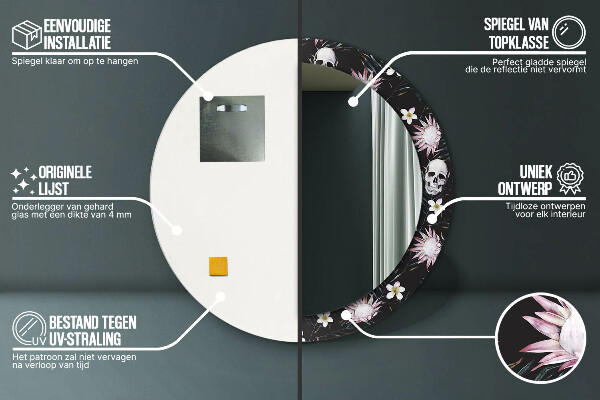 Okrasno ogledalo Cvetje lobanje