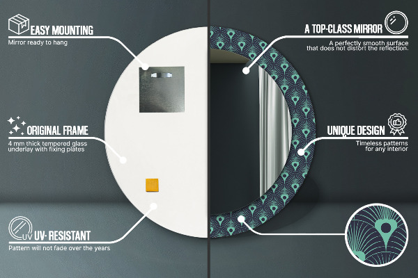 Ogledalo z okrasnim okvirjem Cvetni vzorec